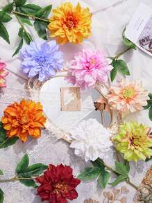 1pc Artificial Dahlia Flower, Home Decoration For Wedding Party Festive, Christmas Decorations, Christmas Gifts, Home Decor, Halloween Decor, Christmas Decorations, Kitchen Decor,Autumn Decor,Fall Room Decor,Bedroom Decor,Room Decor,Room Decor Bedroom