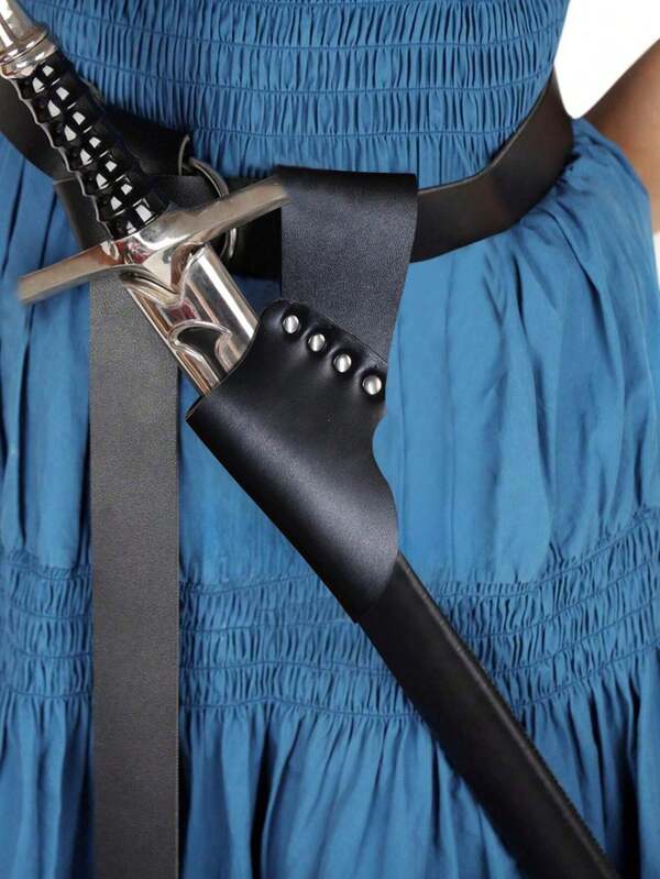 1pc PU Leather Sword Frog Holder For Medieval Belt Knight Pocket Sword Holster Viking Larp