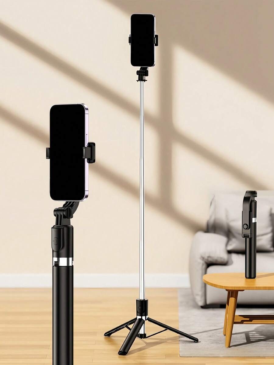 Cell Phone Selfie Stick Retractable Tripod Handheld Photo Artifact Live Stands Cell Phone Holder For Summer Vacation, Travel, Outdoor Activities, Live Streaming, Stable Recording - Multicolor - View 1