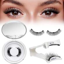 1 Pair New Five Seven Magnetic Size Magnetic Magnetic Eyelashes With Applicator Reusable Magnetic Lashes No Glue Needed Magnetic Eyelashes Without Eyeliner Cat Eye Natural Look Magnetic Eyelashes Magnetic Lashes