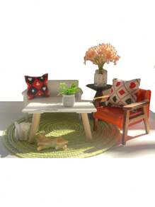 Juego de 1/2/3/5 piezas de accesorios en miniatura para casa de muñecas: muebles realistas, alfombra, gato decorativo, pintura clásica y decoración del hogar para crear una cómoda y elegante morada en miniatura. (Los productos en miniatura pueden tener pequeños defectos dentro de lo normal que no afectan el efecto general. Los compradores preocupados deben comprar con precaución.)