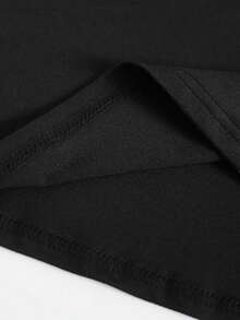 Customized Personalized Gift, Customizable Women's T-Shirt With Front And Back Patterns, Can Add Text, Both Front And Back Patterns Can Be Customized, You Can Choose Your Favorite Colors And Fonts, Design Your Exclusive Personalized Printed T-Shirt As A Gift For Your Girlfriend, Also Available In Hoodies And Couple Date T-Shirts, Etc. Black Summer,Gym Wear ,Yoga Friendly - Black - View 4