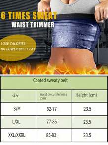 1 pieza Conjunto de sauna para hombres y mujeres Faja reductora de cintura para mujeres Banda de sudoración adecuada para faja abdominal y faja para la parte inferior del abdomen Cinturón de ejercicio adecuado para entrenamiento en el hogar, deportes y caminata