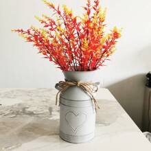 1pc Retro Distressed Flower Vase Iron Art Milk Jug Vase Decor Gifts Birthday Graduation