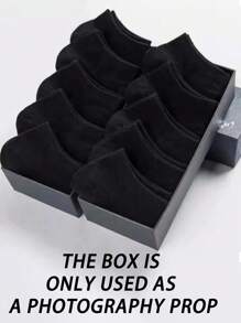 20 pares de calcetines unisex, calcetines deportivos, calcetines negros tobilleros, calcetines invisibles, de unicolor y estilo minimalista, adecuados para uso casual diario