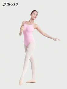 balletto 成人芭蕾舞紧身衣 - 蕾丝带高开叉吊带背心，修身体操训练紧身衣 - 粉色 - 查看 7