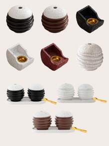 1 Peça Queimador de Incenso Esférico de Resina Manual, Preto, Chocolate, Cor de Café, Estilo Minimalista Moderno, Oriente Médio, Suporte de Incenso Árabe, Decoração Doméstica para Quarto, Sala de Estar, Escritório, Hotel, Festival