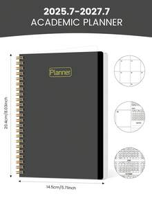 1 件装每日计划本，无日期，快速待办事项清单笔记本，螺旋形学术和约会计划本，适合男士和女士，返校用品 - 彩色 - 查看 5