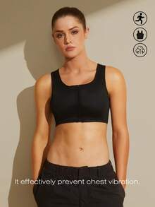 1pc Chest Compression Sports Bra, Minimizing Bust, Shaping Vest For Women