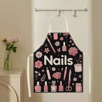 1pc 2D Flat Print, Magic Boiler, Witch's Magic Props Pattern Apron Linen Apron For Home Cooking, Kitchen Wear And Cooking Enthusiasts