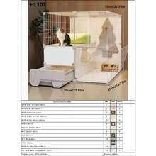 Indoor Cat Cage, Integrated With Cat Litter Box, Cat Bed, Suitable For 1 Room 1 Bathroom Apartment