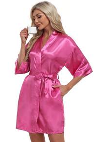 Bathrobe - Red Rose - View 10