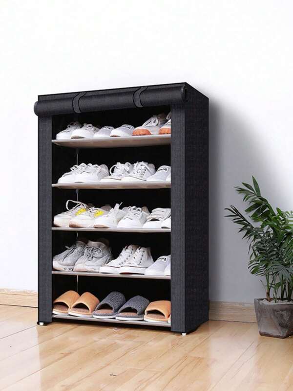 1 Stück 6-stufiges Schuhgestell für den Eingangsbereich, Hochkapazitatives mehrstufiges staubdichtes Aufbewahrungsregal, minimalistisches Lagergestell für Studentenwohnheime, Schlafzimmer-Dekoration