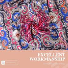 35 Inches Silk Head Scarf-Satin Hair Scarves Silk Bandana Scarf Headscarf For Women's Fashion Scarveshalloween - 腰果配佛陀粉紅 - 查看 5