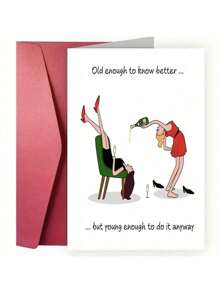 1/3/5 szt. Kreatywnych kartek urodzinowych dla przyjaciół, dziewczyny, mamy, zabawnych dowcipów na imprezę kartki urodzinowe