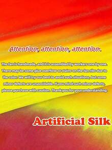 1pc Belly Dance Folding Fan, Extended Flowing Double-Sided Silk Fan, Ombre Gradient Long Chiffon Fan, Performance Fan, Chinese Style Practice Fan - Multicolor - View 8