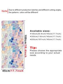 1 Roll Of 1m/3m/5m Vintage Colorful Stone Asymmetrical Pattern Self-Adhesive Vinyl Wallpaper, Watercolor Style, Removable, Waterproof, Non-Transparent, Suitable For Home Decor/Renovation, Bedroom, Kitchen, Living Room, Cabinet, Bathroom, Table And Chair, Peel And Stick Wallpaper Wall Paper Wall Stickers Room Decor Wall Decor Living Room Decor - Multicolor - View 4