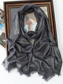 1件女士优雅四边金属丝印花围巾/披肩，适合海滩或连衣裙穿着 - 彩色 - 查看 31