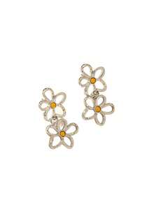 1 Paar elegante, einfache Blumen Ohrringe, Vintage Ambiente Ohrstecker für den täglichen Gebrauch