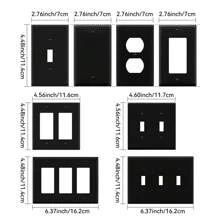 CILIA CILIA 1/5pcs Pure White/Black Wall Plate Outlet Switch Cover, Plug Covers For Electrical Outlets, Unbreakable Polycarbonate Thermoplastic, For Bedroom Accessories Home Decor