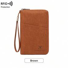 New RFID Blocking Passport Holder, Long Zipper Passport Wallet, Multi-Functional Travel Ticket & Document Organizer, Fits Multiple Passports, Travel Documents & Cards, Soft Texture Zipper Passport Clutch With Detachable Wrist Strap, Great Gift For Wife, Girlfriend, Valentine's Day Travel Essential Holiday Vacation Passport Cover Passport Holder For Women For Family - Multicolor - View 21