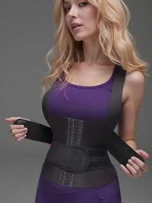 1 pieza Faja reductora para mujer, Cinturón de control abdominal, Transformador de fitness con hebilla ajustable, Transformador de cintura y abdomen y Transformador con doble gancho y lazo para ejercicios para entrenamiento, deportes en casa y caminata