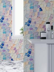 1 Roll Of 1m/3m/5m Vintage Colorful Stone Asymmetrical Pattern Self-Adhesive Vinyl Wallpaper, Watercolor Style, Removable, Waterproof, Non-Transparent, Suitable For Home Decor/Renovation, Bedroom, Kitchen, Living Room, Cabinet, Bathroom, Table And Chair, Peel And Stick Wallpaper Wall Paper Wall Stickers Room Decor Wall Decor Living Room Decor - Multicolor - View 8