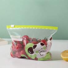 10/15/20-Pack Cute Cartoon Zipper Seal Bags | Reusable Self-Sealing Food Storage Bags | Thickened Airtight Freezer Bags For Fridge & Home Use | Freshness Preservation Pouches