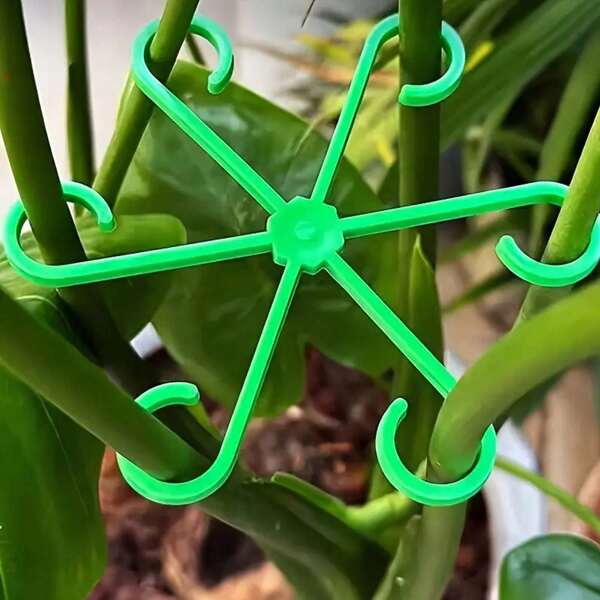 Steunstangen voor vier planten tegen kantelen, fixators voor groene planten, opvouwbare vaste beugels voor hydrocultuur, steunstangen tegen kantelen voor planten, fixators voor groene planten, opvouwbare vaste beugels voor hydrocultuur met bloemen