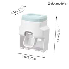 1pc Automatic Wall Mount Toothpaste Squeezing Device Dispenser With Rt5 And Rt2 Slots - Convenient And Hygienic Toothbrush Holder For Bathroom ,Bathroom Organizers & Storage