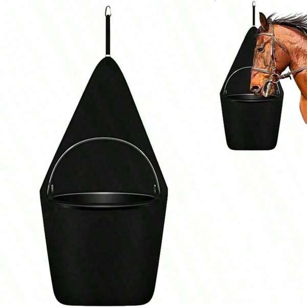1 pièce Porte-sac d'alimentation pour chevaux, seau à grain pour remorque, organisateur de remorque pour chevaux, fournitures d'alimentation pour chevaux pour une remorque d'écurie, sac suspendu pour seau à boire pour chevaux, sac suspendu pour l'alimentation