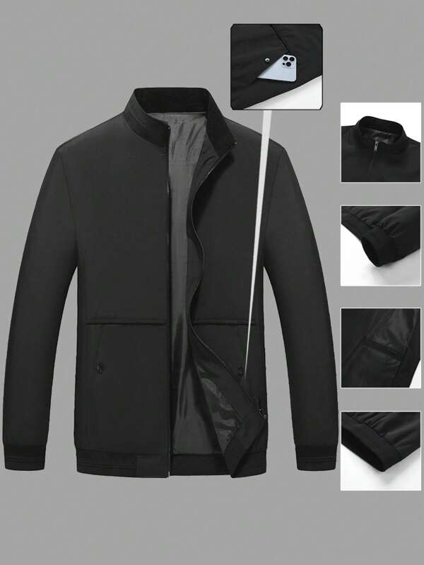 Chaqueta bomber para hombres, ligera y casual, con cremallera, cortavientos, apta para primavera y otoño, con bolsillos, para golf, senderismo y escalada