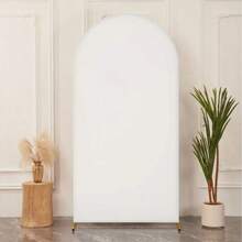 Phông nền hình vòm, kích thước 1,5m, 1,8m, 2,1m, 2,1m, vải phủ vòm cưới, phông nền hình vòm co giãn hai mặt, phông nền hình vòm mái vòm, thích hợp cho trang trí vòm cưới, tiệc sinh nhật - Màu trắng, xanh nhạt, đỏ, xanh đậm (Không bao gồm khung đỡ, chỉ có phông nền vải). - trắng - Xem 11