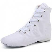 Jazz Shoes For Woman Canvas Dance Boots Split Sole Ballroom Dancing Flat-2025 - 白色 - 查看 1