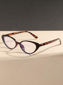1 Damen Cat Eye Retro Street Style Modische Nicht-Verschreibung Brillen, geeignet als tägliches Outfit-Accessoire