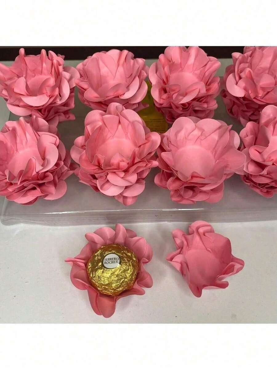 80 Cupcake Wrappers For Fine Sweets Flower Wedding Anniversary Ultrafest Lulli Style Model - Baby Pink - View 1