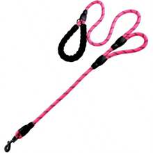 2-Handle Anti-Burst Dog Leash, Premium Quality Dog Leash With Soft Grip Handle - Durable, Suitable For Training, Walking And Outdoor Recreation - Great For Camping And Backyard Play With Pets Of All Sizes, Nylon Reflective Long Dog Training Leash, Dual Pet Leash For Small/Medium/Large Dogs