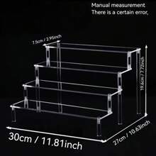 1 pieza- Organizador de cosméticos de acrílico, soporte de exhibición transparente de múltiples capas, apto para perfumes, productos de cuidado de la piel, cosméticos, baño, dormitorio, decoración del hogar, para vacaciones en la playa, colección de baño, colección de dormitorio, gran capacidad