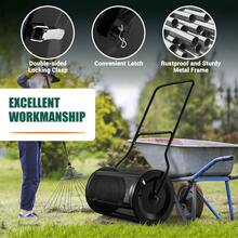 GOFLAME 27 Inch Compost Spreader Peat Moss Spreader With Upgrade U-Shaped Handle - Black - View 5