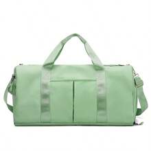 1PC Sports Fitness Bag For Women, Wet And Dry Separation, Swimming Training Bag, Short-Distance Travel Luggage Bag, Handbag, Men's Bag, Shoulder Travel Bag, Yoga Bag, Clothing Storage Bag, Large Capacity, Independent Shoe Compartment, Solid Color, Simple And Versatile Leisure Bag, Mommy Outing Bag, Maternity Bag