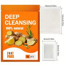 30片生姜足贴，深层清洁足贴，足部护理 - 彩色 - 查看 6