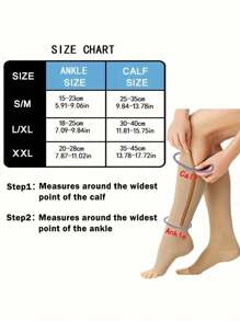 Open Toe Compression Socks, Zipper Conpression Socks Men Women Support Knee Zipper Female Open Toe Thin Anti High Socks Leg Socks,Hot Knit Fabric, For All Seasons, Hand Wash, Solid Color, Zipper Closure, For Running And Sports