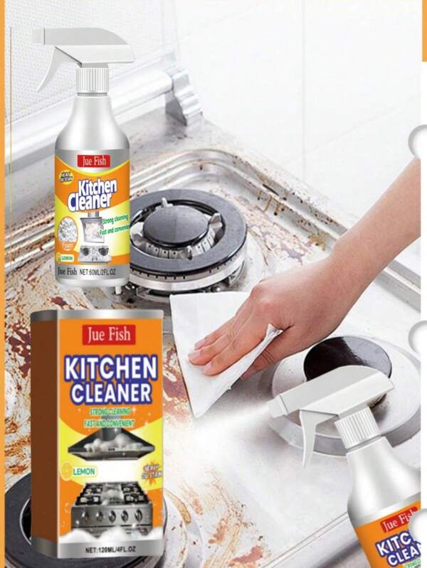 Limpiador de grasa multifuncional de cocina, efectivo para la limpieza de campanas extractoras, estufas, manchas y residuos de aceite rebeldes
