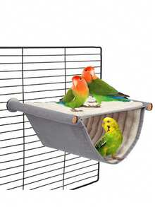 Casa de nido de pájaro de invierno cálido, cobertizo, choza colgante, hamaca para jilgueros, refugio esponjoso y mullido para pájaros, escondite para accesorios de jaula de loro y pájaros