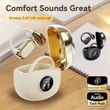 2025年热门无线耳挂式耳机 Q17 运动数字电量显示真无线耳机 - 掛耳式數位耳機粉17 - 查看 3