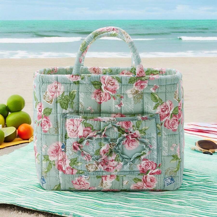 Large Capacity Fabric Storage Baskets Laundry Baskets with Easy Carry Handles Laundry Hampers - Estampado floral 6450 - Ver 1