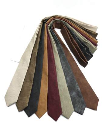 1 pièce Nœud papillon en PU à motif à carreaux de couleur unie, convient pour toutes les saisons