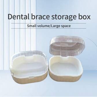 Boîte de rangement portable pour retainer de voyage, étui transparent pour le nettoyage et la protection des prothèses dentaires/appareils orthodontiques