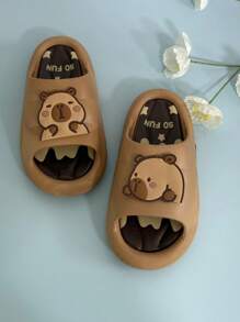 نعال أطفال صيفية للأولاد بتصميم الكابيبارا للاستخدام المنزلي والحمام، مقاومة للانزلاق، نعال أطفال جميلة وباردة