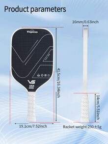 VISPINVO 1pc 41.5 Cm High-Performance Kevlar Braided Kimchi Paddle, Increased Sweet Spot And Enhanced Spin, USA Brand Selection, I-Shaped Texture Technology, High-Performance Protective Strip, Hot-Pressed Integrated, Fashionable Fabric Texture Matte Surface Anti-Slip Design, Lightweight, Aerospace Bulletproof Grade Material, RED And BLUE,